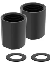 iFealClear 2PCS Brass Pipe Fitting, Shower Coupling, G1/2 x G1/2 Female