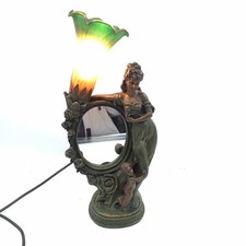 Art Nouveau Style Lady Cherub Mirror Table Lamp Crosa 1995 Widdop PLM-S3B/B