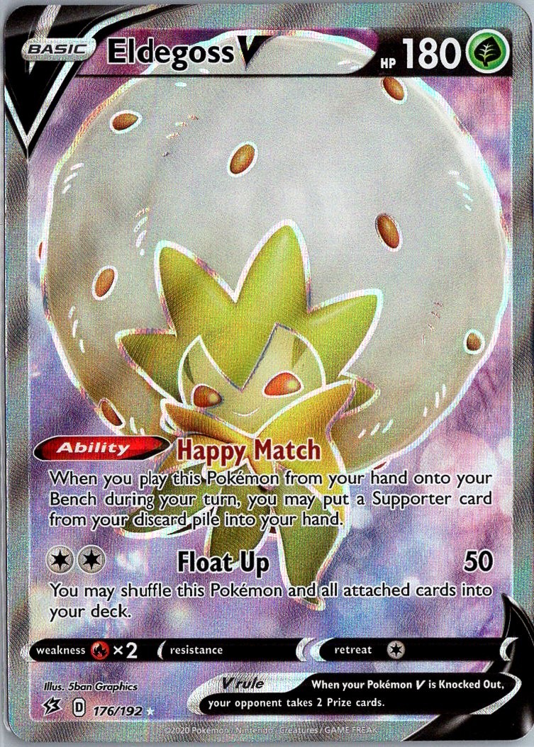 Eldegoss V (Full Art) Holofoil Ultra Rare SWSH02: Rebel Clash - 176/192 NM