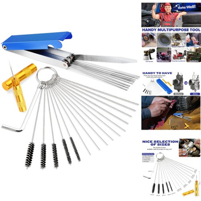 #ad Heavy Duty Stainless Steel and Nylon Carburetor Cleaning Kit for Small Engines $13.95