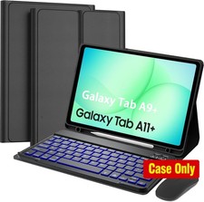Case for Samsung Galaxy Tab A11 2025, 7 Color Backlit Magnetic Keyboard