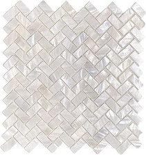 Herringbone Shell Mosaic Tile Mother of Pearl for Bathroom Kitchen Backsplash