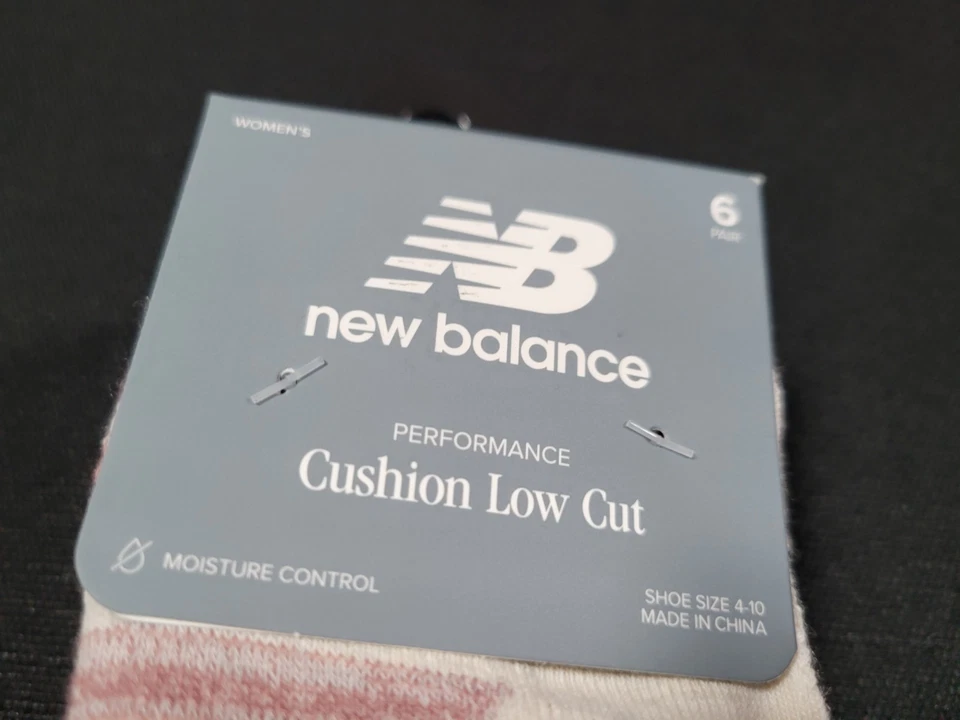 Calcetines acolchados New Balance Performance para mujer 6 Prs- corte bajo talla 4-10 Foto 4 de 4