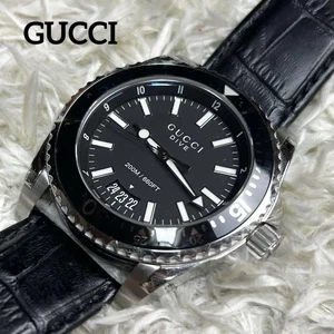 [Exc+5] Montre GUCCI DIVE Chronographe Boîte avec notice 2 ceinture