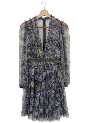 NEEDLE & THREAD Wickelkleid Damen Kleid Gr. DE 34 lila Elegant