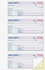 Adams Money and Rent Receipt Book, 2-Part, 11" x 7-5/8", White/Canary 