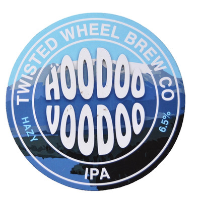 TWISTED WHEEL BREW Co ''HOODOO VOODOO'' IPA PUMP CLIP - foamex TYP 2