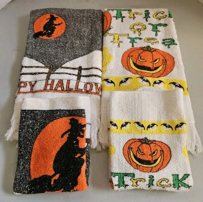 Vgt Halloween Hand Towels & Washcloth Towels 23''×16'' Washclothes 12''×12'' 