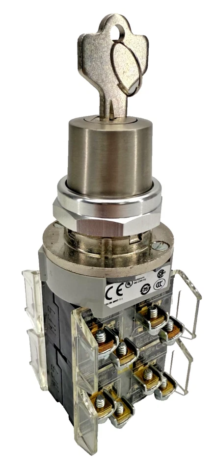 Allen Bradley 800T-J42C PB 30 мм ключ управляемый селектор переключатель, 3 позиции, 1 ключ - Изображение 3 из 4