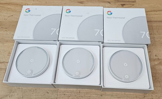 Lot of 3 Google Nest Programmable Smart Wi Fi Thermostat White (GA02180 US)