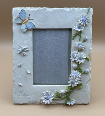Vintage Resin Floral Butterfly Picture Frame 3D Botanical Photo Frame Decor