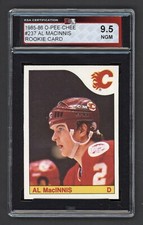 1985-86 OPC #237 AL MACINNIS ROOKIE CARD KSA 9.5 NEAR GEM MINT