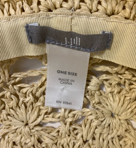 J. Jill Sun Straw Hat Beach Gardening Natural Tan lightweight Airy One Size - Picture 12 of 20