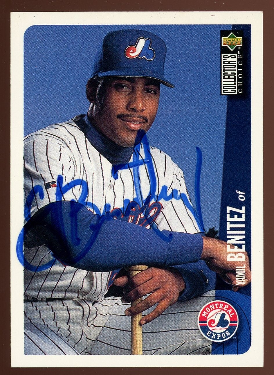 1996 Upper Deck YAMIL BENITEZ Signed Card autograph AUTO EXPOS ROYALS DBACKS