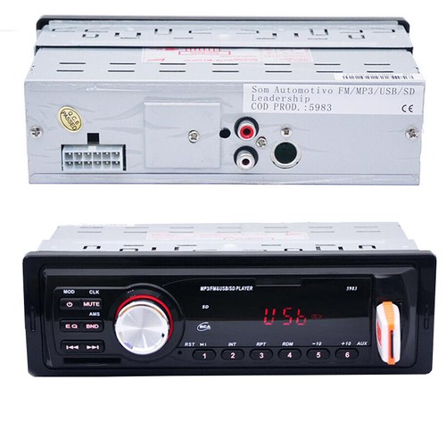 Single 1 Din Car Stereo MP3 Player Bluetooth In-Dash FM Radio Head Unit AUX/USB - Picture 14 of 15