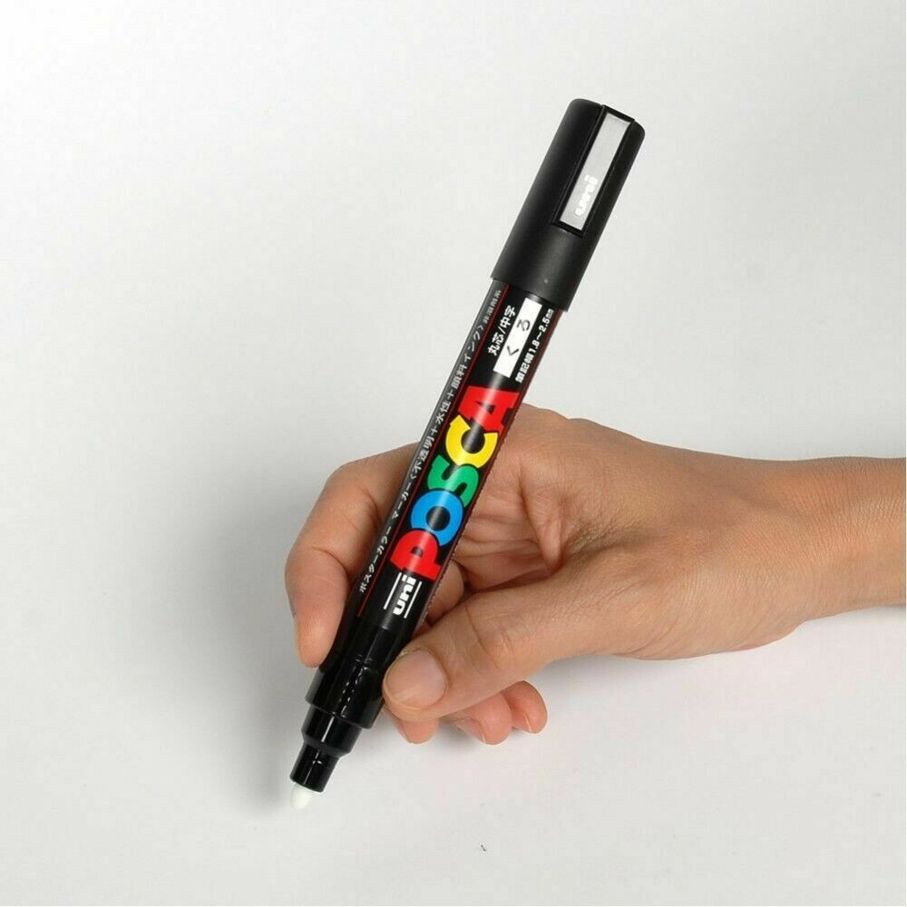 NEW! Uni POSCA 10pk Water Based Flexible Brush Tip Art Pens Opaque Paint Markers