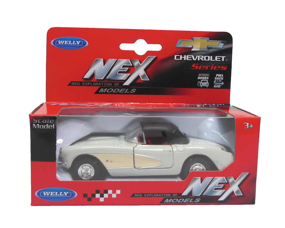 WELLY Nex 1:3 Chevrolet Corvette C1 1957 Model Gray Cream 42360