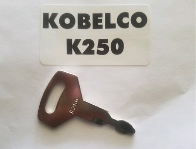 (1) Kobelco Excavator, Heavy Equipment Keys OEM Logo K250 fit Case, Kawasaki