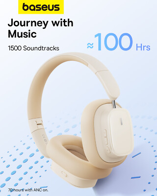 Baseus Bowie H1i  Aktive Noise Cancelling Kopfhoerer mit 100 Std.Gaming Headset