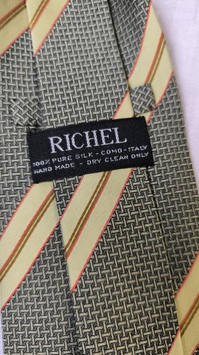 Richel 100% Silk Tie Necktie Made IN Italy - Picture 5 of 6