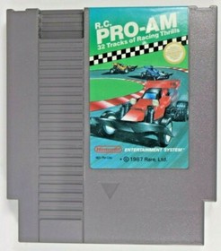 Nintendo R.C. PRO-AM NES COMPLETE Rare Canadian Game/Box Unpunched Hang Tab! D2