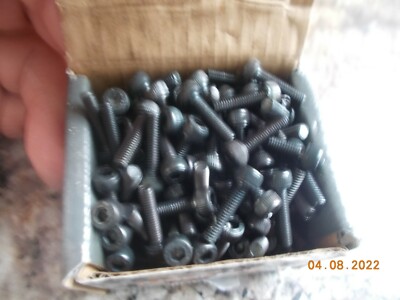 Full Box of 200 New Socket Head Cap Screw M4-0 7mm Thread, 16mm Long, Black