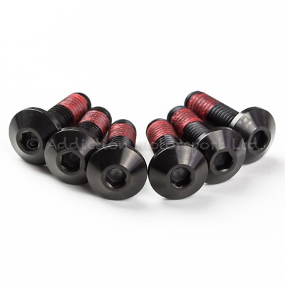 Yamaha XVS650 Drag Star Black Titanium Front Disc Rotor Bolts Screw Threadlock