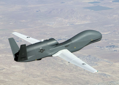 Northrop Grumman RQ-4A Global Hawk Surveillance Aircraft Wood Model Large