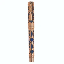 Conklin Endura Deco Crest Blue Rose gold Fountain Pen Nib Size Variation + Gift