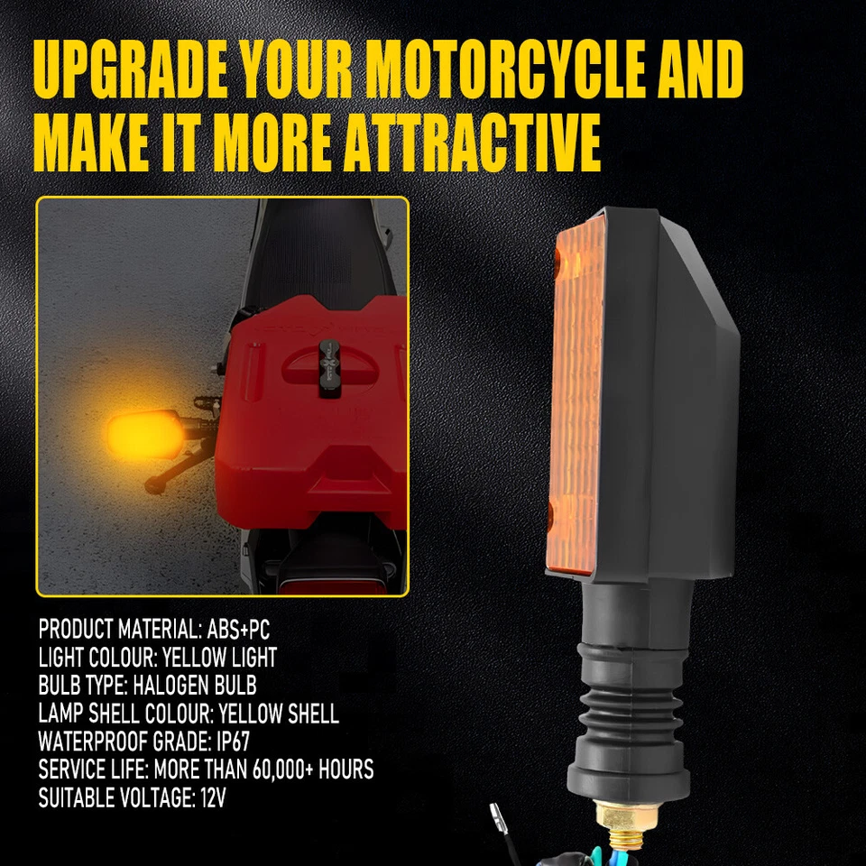 Indicador de señal de giro trasero para Yamaha XT600 XT350 XT550 XT250 TW200 1985-2000 EE. UU. Foto 3 de 4