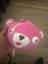 Fortnite Cuddle Team Leader Plush Pink Bear Head Epic Games Russ NWT