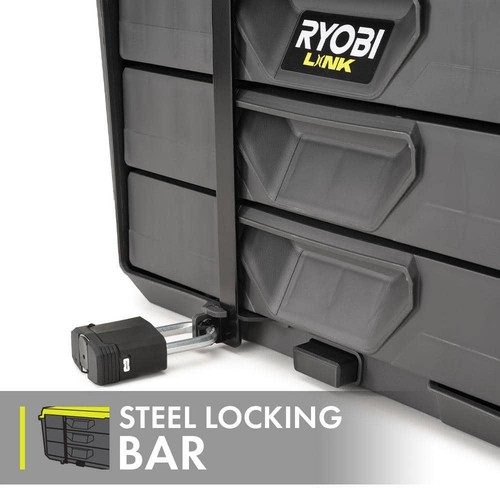 Caja de Herramientas Ryobi LINK 3 Cajones Modular Resistente a Impactos Organizar Tienda Herramientas - Imagen 3 de 8