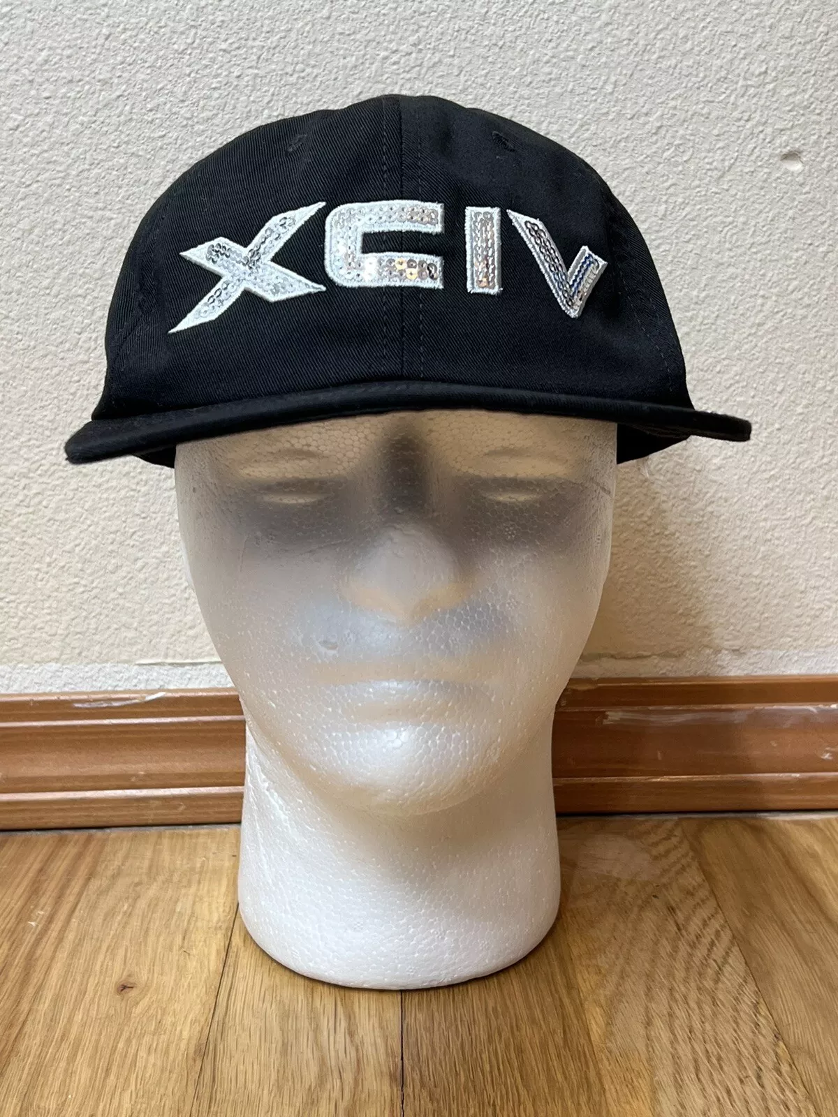 Casquette chapeau Supreme XCIV à paillettes noires 6 panneaux S/S 17