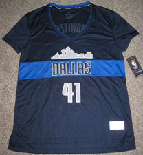 Dirk Nowitzki Dallas Mavericks Women's Fanatics FastBreak Sleeved Replica Jersey