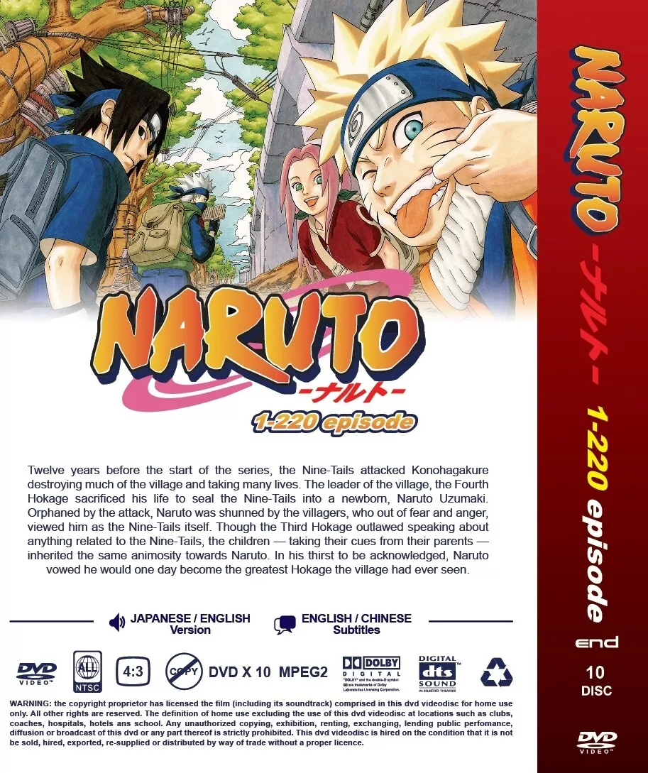 ANIME DVD –NARUTO SHIPPUDEN (Vol.1-220End) ~English Sub