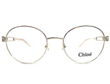 Chloe Eyeglasses Frames CE2124 710 Shiny Ivory Light Gold Wire Rim 50-19-135