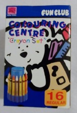 Vintage  FUN CLUB  Colouring Center Crayon Set - NEW - Sealed