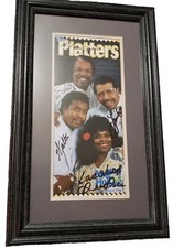 The Platters Autographed Photograph Signed Framed Picture Group Mutton Hollow