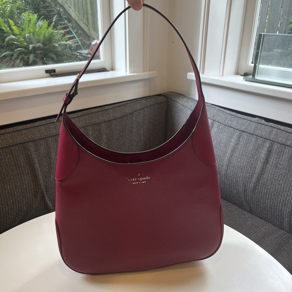 Kate Spade Aster Cranberry Pink Leather Shoulder Bag, Excellent