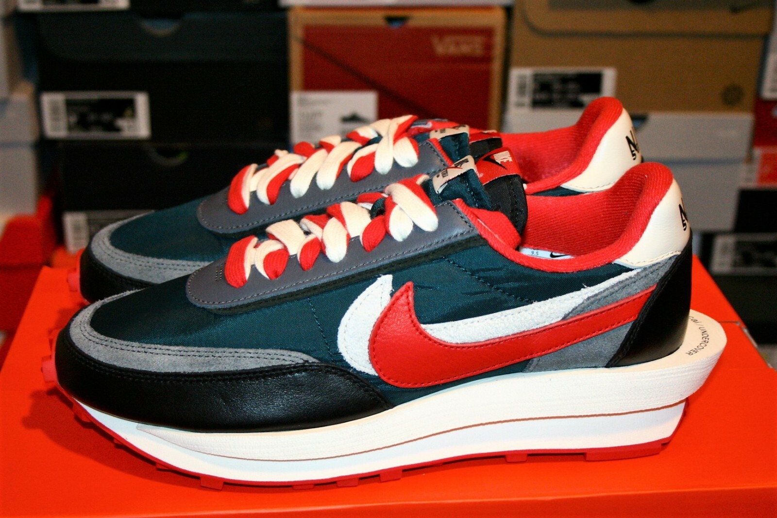 SACAI X NIKE Nike X Sacai X LDWaffle Undercover Midnight Abete Rosso DJ4877 300 Uomo Taglia