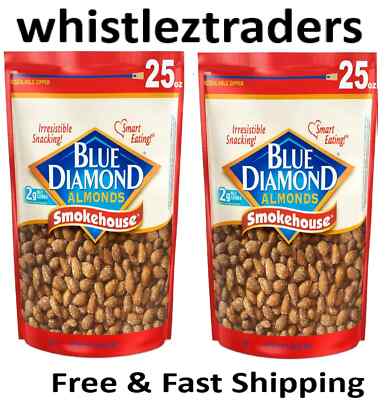 Blue Diamond Almonds Gluten Free Smokehouse Flavored Snack Nuts (Pack Of 2)