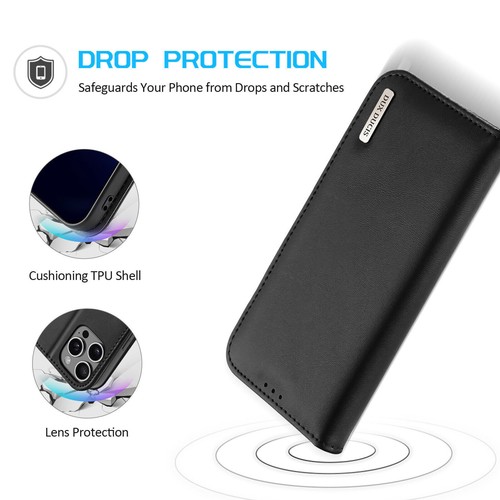 Echt Leder Brieftasche Kartenetui Magnet Flip Case für iPhone16e/16/15 ProMax - Bild 28 von 51