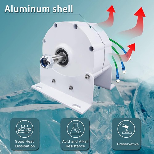 3/5/8KW Permanent Magnet Generator 12V 24V 48V 3phase Gearless Magnet Alternator - Picture 6 of 13