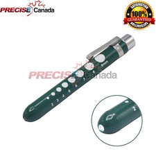 Dark Green LED Medical Pocket Penlight with Pupil Gauge For Nurse Doctors PL-022