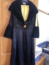 Designer Vintage Ladies Coat Black And Yellow.