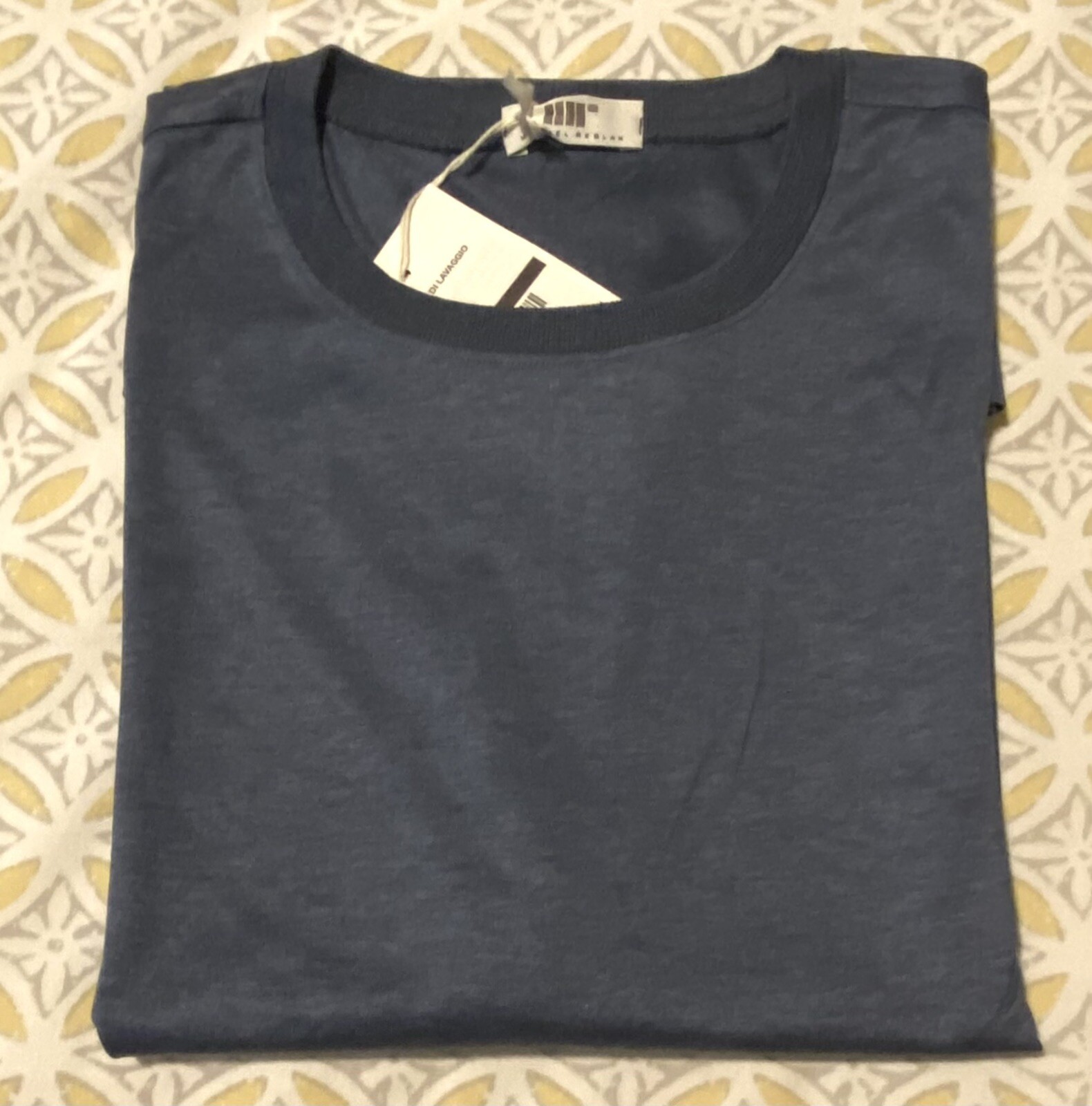 T shirt girocollo uomo Michael Reslan Italia 100% fila cotone egiziano nuova L52