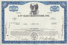 LTV Electrosystems Dallas TX  ( Aerospace / Aircraft / Electronics )  old stock