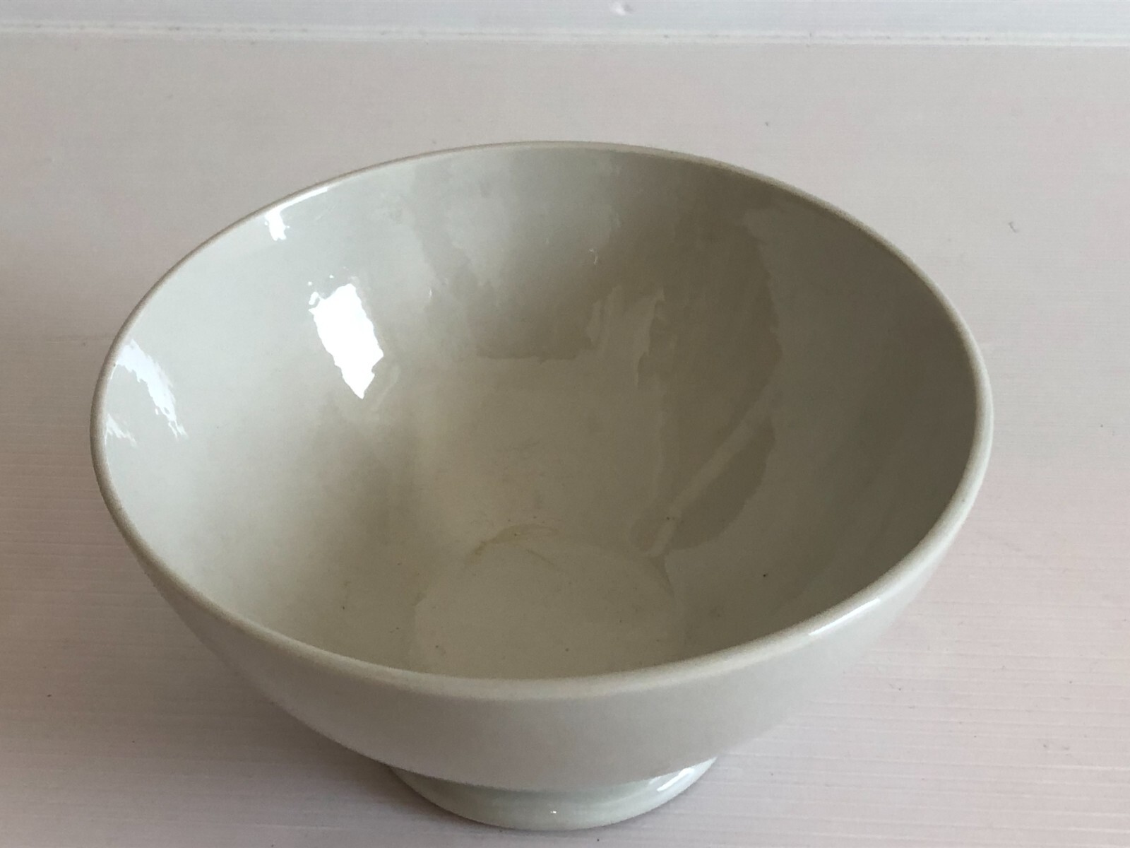 Grand Bol Ancien Digoin Sarreguemines - Blanc Motif Fleur - Années 1940 - 16,5 Cm
