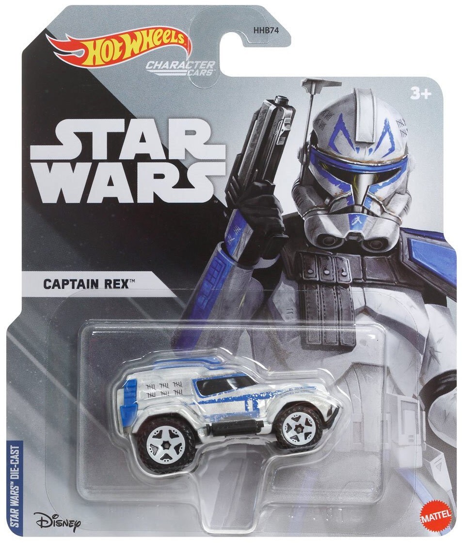 Star Wars Hot Wheelsフィギュア Hot Wheels Star Wars Character Cars Captain Rex Diecast Car | eBay