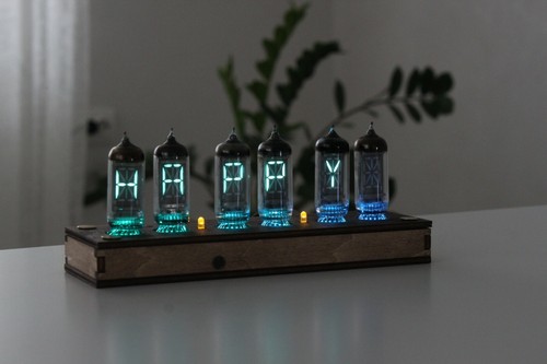 IV-17 VFD TUBE CLOCK WATCH NIXIE ERA | CUSTOM TEXT TEMPERATURE REMOTE CONTROL - Picture 20 of 45